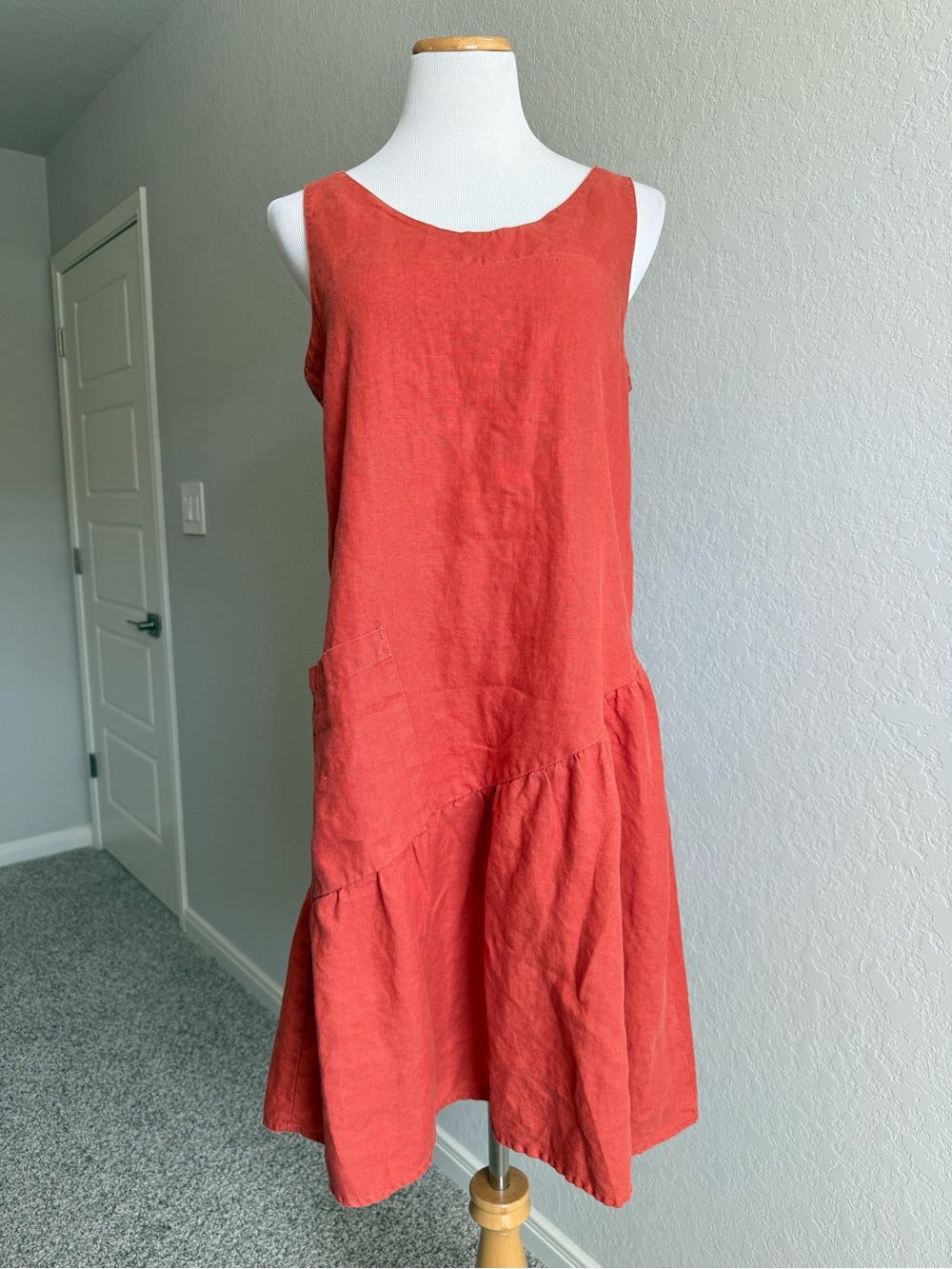 Garnet Hill Euro Summer Linen Tank Dress - Picture 2 of 9